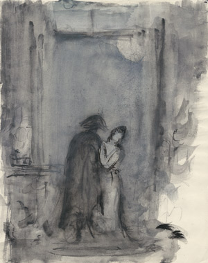 Lot 7248, Auction  112, Meid, Hans, Liebespaar im Mondlicht