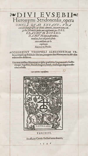 Lot 1156, Auction  113, Hieronymus, Sophronius Eusebius, Opera omnia