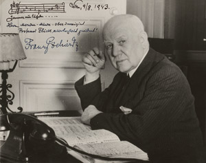 Lot 2364, Auction  113, Lehár, Franz, Porträtfoto mit Widmung Aug. 43