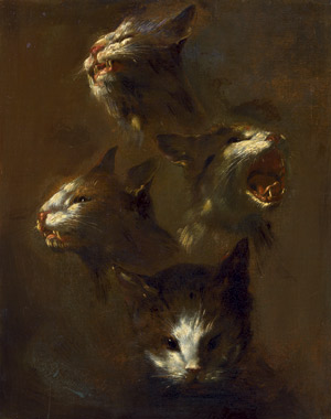 Lot 6181, Auction  113, Niederländisch, 19. Jh. Physiognomische Studien einer Katze