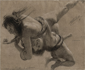 Lot 6877, Auction  113, Fahrenkrog, Ludwig, Studie zur Höllenfahrt