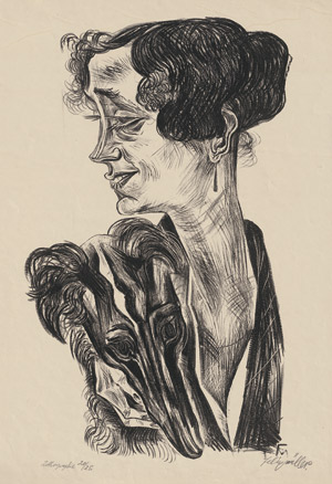 Lot 8353, Auction  113, Felixmüller, Conrad, Dame mit Barsoi