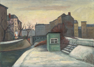 Lot 8408, Auction  113, Kohlhoff, Walter, Grüne Laube am Kanal