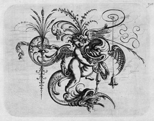 Lot 5115, Auction  114, Jamnitzer, Christoph, Genius auf einem geflügelten Delphin; Phantastisches Gebilde mit Elefantenköpfen