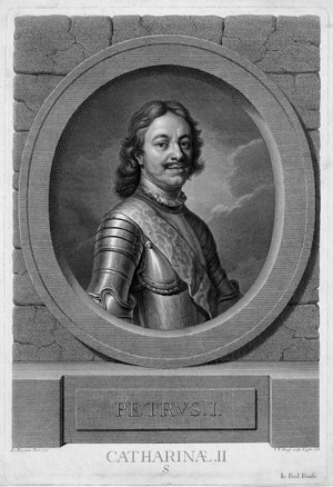 Lot 5425, Auction  114, Bause, Johann Friedrich, Bildnis Peters I., Zar von Russland