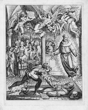 Lot 5566, Auction  114, Koch, Joseph Anton, Der Streit des Satans mit dem hl. Franciscus