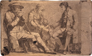 Lot 5588, Auction  114, Schadow, Johann Gottfried, Orig. Kupferdruckplatte mit der Darstellung der Kaffeesteuer