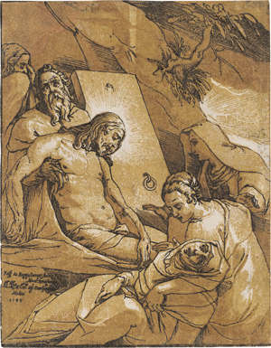 Lot 5633, Auction  114, Andreani, Andrea, Die Grablegung Christi