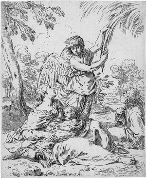 Lot 5672, Auction  114, Cantarini, Simone, Die Ruhe auf der Flucht mit dem Engel
