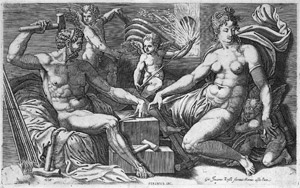 Lot 5713, Auction  114, Ghisi, Giorgio, Venus in der Schmiede des Vulkan