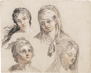 Lot 6617, Auction  114, Suvée, Joseph Benoît - Umkreis, Kopfstudien