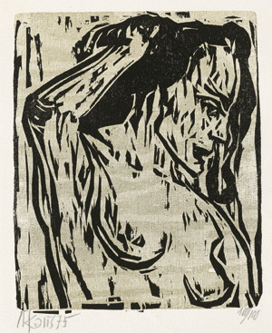 Lot 7314, Auction  114, Kaus, Max, Weiblicher Halbakt im Profil nach rechts