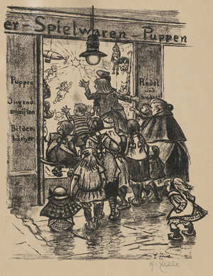 Lot 7523, Auction  114, Zille, Heinrich, Vor dem Weihnachtsladen