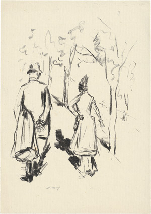 Lot 8328, Auction  114, Ury, Lesser, Dame und Herr spazierend unter Bäumen