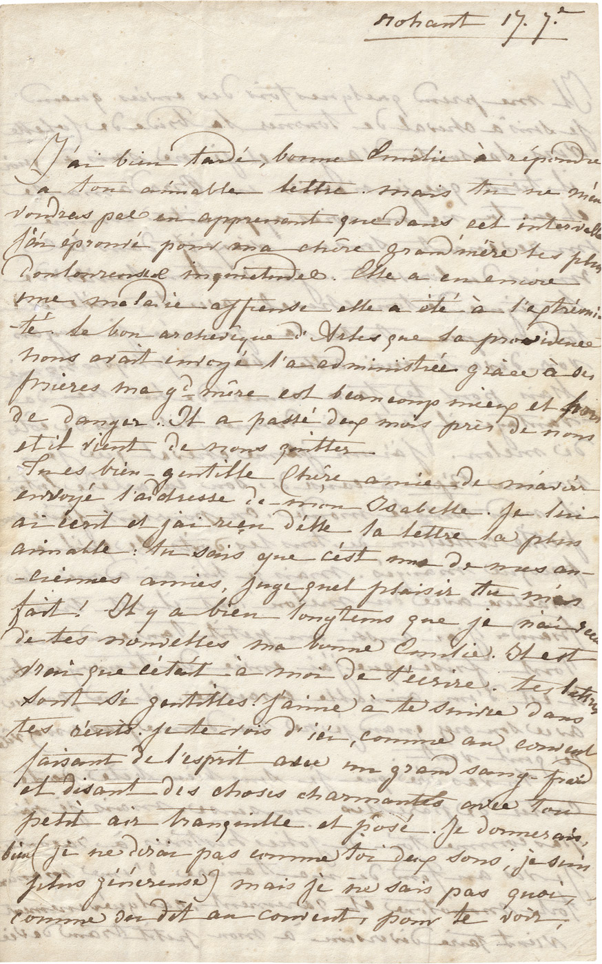 Lot 2569, Auction  115, Sand, George, Brief 1821 an Emilie de Wismes