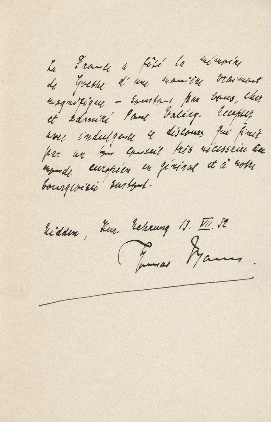 Lot 3297, Auction  115, Mann, Thomas, Goethe als Repräsentant des bürgerlichen Zeitalters