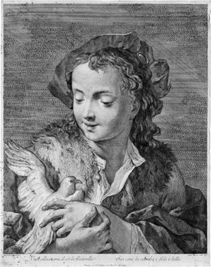 Lot 5279, Auction  115, Guarana, Jacopo, Jüngling mit Samtbarett und einer Taube in den Händen