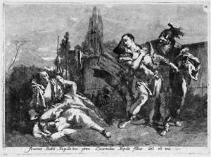 Lot 5330, Auction  115, Tiepolo, Lorenzo Baldissera, Rinaldo verlässt Armida