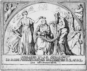 Lot 5370, Auction  115, Menzel, Adolph, Karte zum Jubiläum Schadows