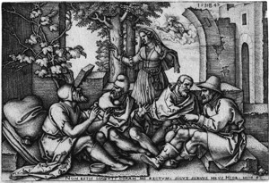 Lot 5446, Auction  115, Beham, Hans Sebald, Hiob mit seinen Freunden