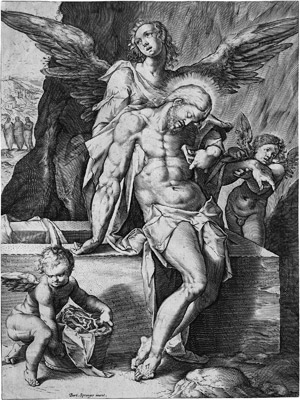 Lot 5531, Auction  115, Goltzius, Hendrick - nach, Die tote Christus von Engeln gehalten. 