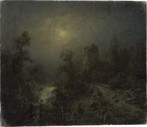 Lot 6084, Auction  115, Piepenhagen, August Friedrich, Vollmondnacht mit Burgruine
