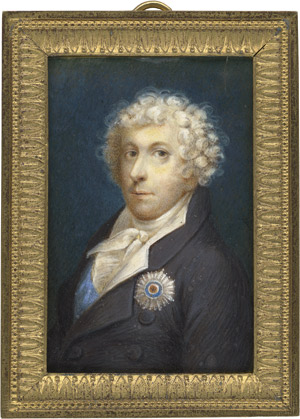 Lot 6486, Auction  115, Englisch, um 1800. Bildnis eines Aristokraten in brauner Jacke mit Russischem St. Andreasorden