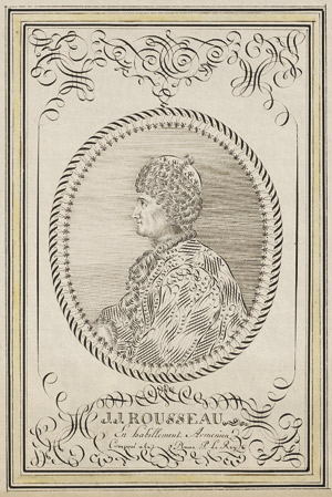 Lot 6678, Auction  115, Le Roy, P., Jean-Jacques Rousseau im armenischen Gewand in Schreibmeistermanier
