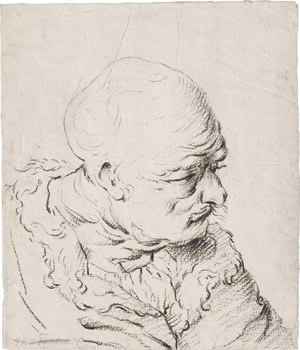 Lot 6690, Auction  115, Tischbein, Johann Heinrich Wilhelm, Portrait eines älteren Mannes im Pelz verbrämten Mantel
