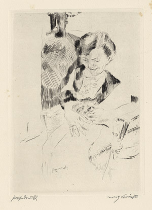 Lot 8062, Auction  115, Corinth, Lovis, Frau mit Kätzchen
