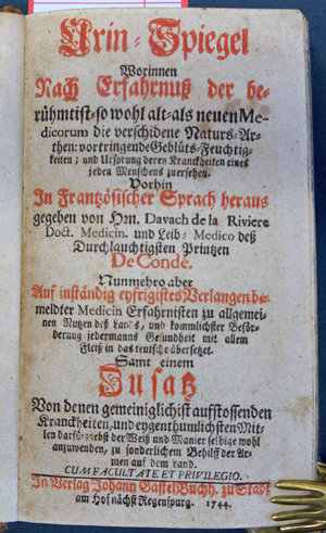 Lot 314, Auction  116, Davach de la Riviere, Jean, Urin-Spiegel