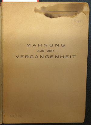 Lot 3478, Auction  116, Reinholz, Hanns, Mahnung aus der Vergangenheit