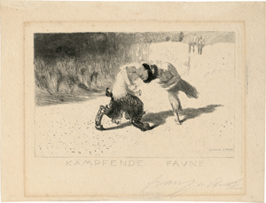 Lot 5447, Auction  116, Stuck, Franz von, Kämpfende Faune