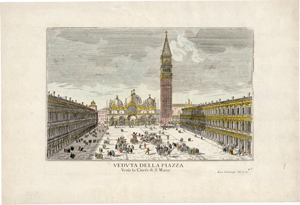 Lot 5500, Auction  116, Carlevaris, Luca, Vedute della Piazza; Procuratie Nove in Piazza di S. Marco; Palazzo Labia; Palazzo Cornado a S. Polo; 