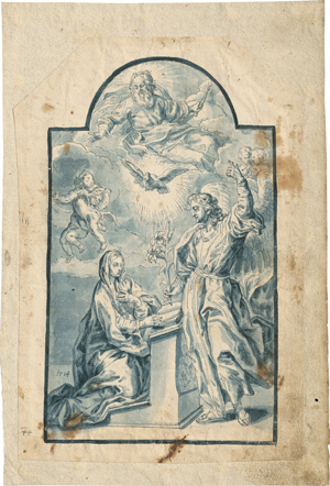Lot 6303, Auction  116, Fromiller, Josef Ferdinand, Die Verkündigung an Maria mit Gottvater und dem Heiligen Geist. 