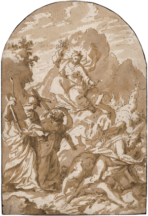 Lot 6665, Auction  116, Französisch, 17. Jh. Der Glaube vertreibt den Unglauben