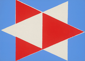 Lot 7133, Auction  116, Glöckner, Hermann, Rot und Weiß, ineinander, auf Blau