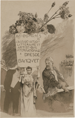 Lot 7231, Auction  116, Klinger, Max, Menu zum XVII. Kongress der Association Littéraire 