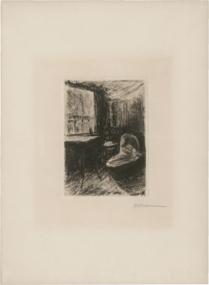 Lot 7277, Auction  116, Liebermann, Max, Kind im Wiegenkorb