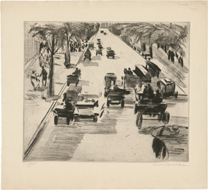 Lot 7351, Auction  116, Paeschke, Paul, Autodroschken Unter den Linden