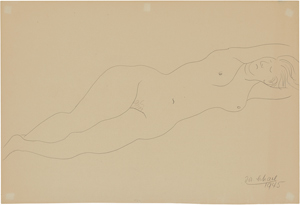 Lot 7401, Auction  116, Scharl, Josef, Liegender weiblicher Akt