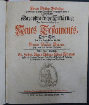 Lot 1277, Auction  117, Doddridge, Philip, Paraphrastische Erklärung der sämtlichen Schriften Neues Testaments