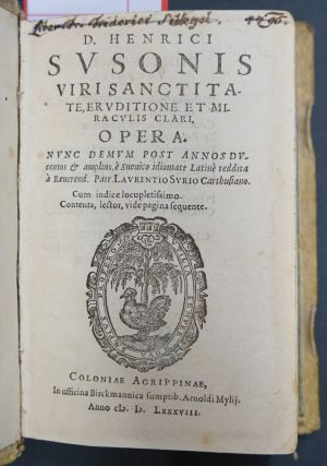 Lot 1476, Auction  117, Seuse, Heinrich, Opera