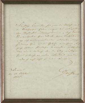 Lot 2520, Auction  117, Goethe, Johann Wolfgang von, Brief 1805