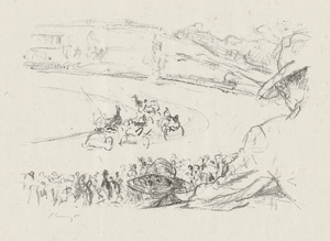 Lot 3368, Auction  117, Slevogt, Max, Trabrennen. 13 Lithographien. Berlin, Bruno Cassirer, 1923