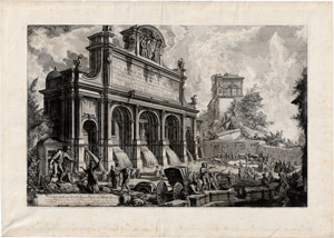 Lot 5286, Auction  117, Piranesi, Giovanni Battista, Veduta del Castello dell'Acqua Paola sul Monte Aureo