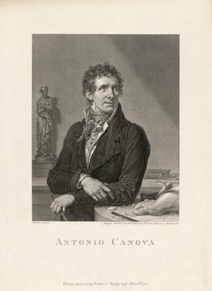 Lot 5306, Auction  117, Saunders, Joseph, Bildnis des Antonio Canova in Halbfigur