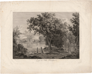 Lot 5481, Auction  117, Dies, Albert Christoph, "Lago in Villa Borghese" (Der See im Park der Villa Borghese in Rom)