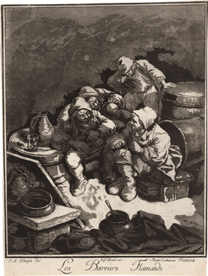 Lot 5617, Auction  117, Prestel, Maria Katharina, Les Buveurs Flamands; Les Chanteurs rustiques