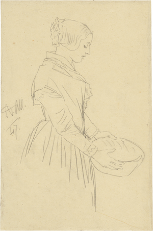 Lot 6776, Auction  117, Menzel, Adolf, Studienblatt mit einem Knaben
